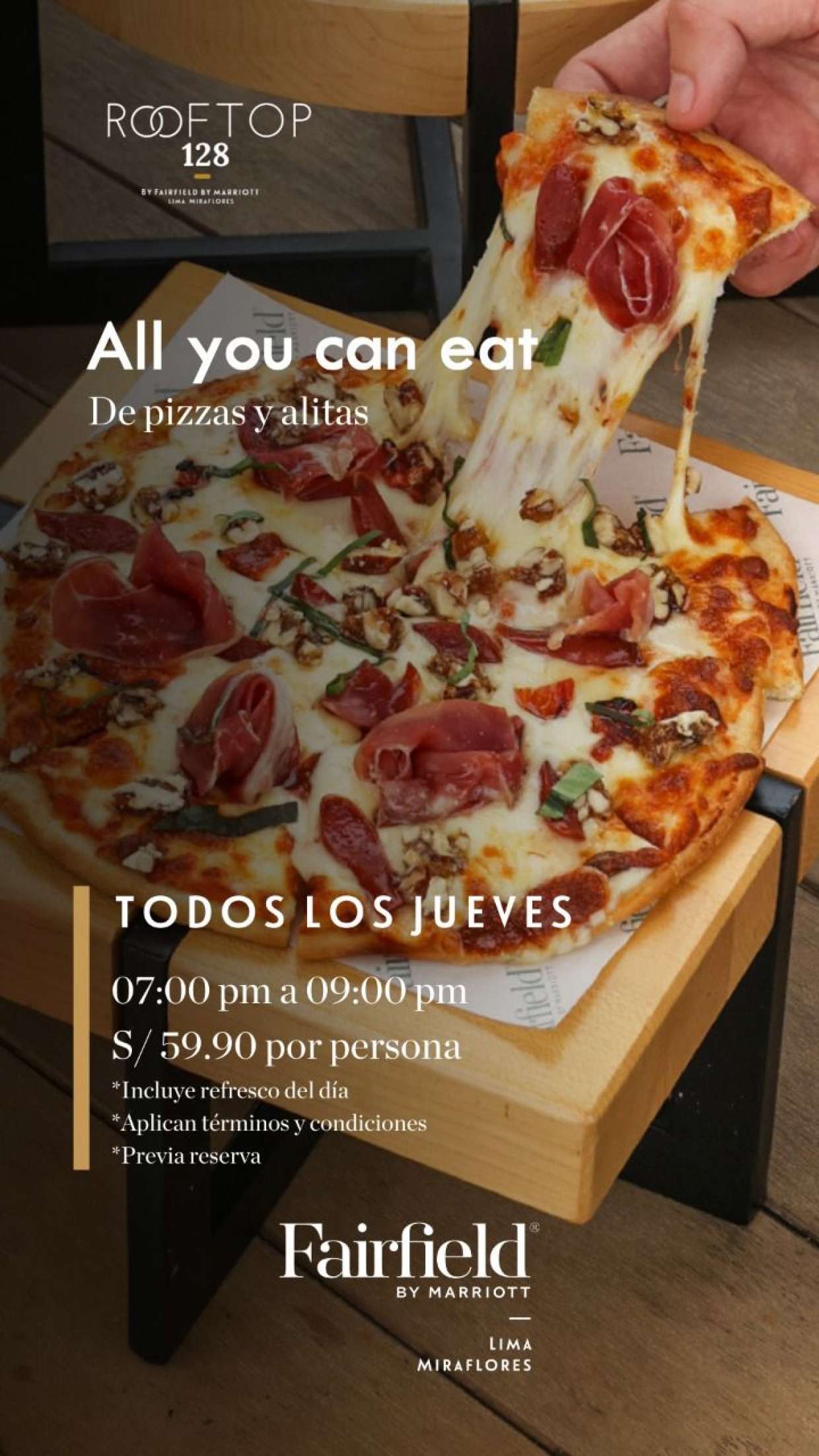 All you can eat de pizzas y alitas